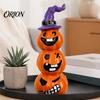 Festive Halloween Room Decor Pumpkin Statue, Resin Spooky Face Figurine for Holiday Seasonal Home Indoor Tabletop, Tiered Tray, Party, Funny Tabletop