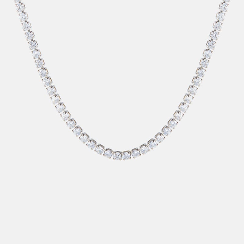 JUDY AND PAUL Terra Simple Square Tennis Necklace