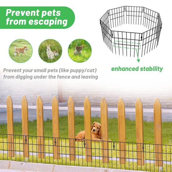 

6 шт. садовый забор, нержавеющие панели для забора, простая установка, барьерный забор для защиты от животных для фермерского двора на открытом воздухе