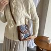 Street Style Small Square Shoulder Crossbody Bag For Women Fashion Plaid Color Block Design