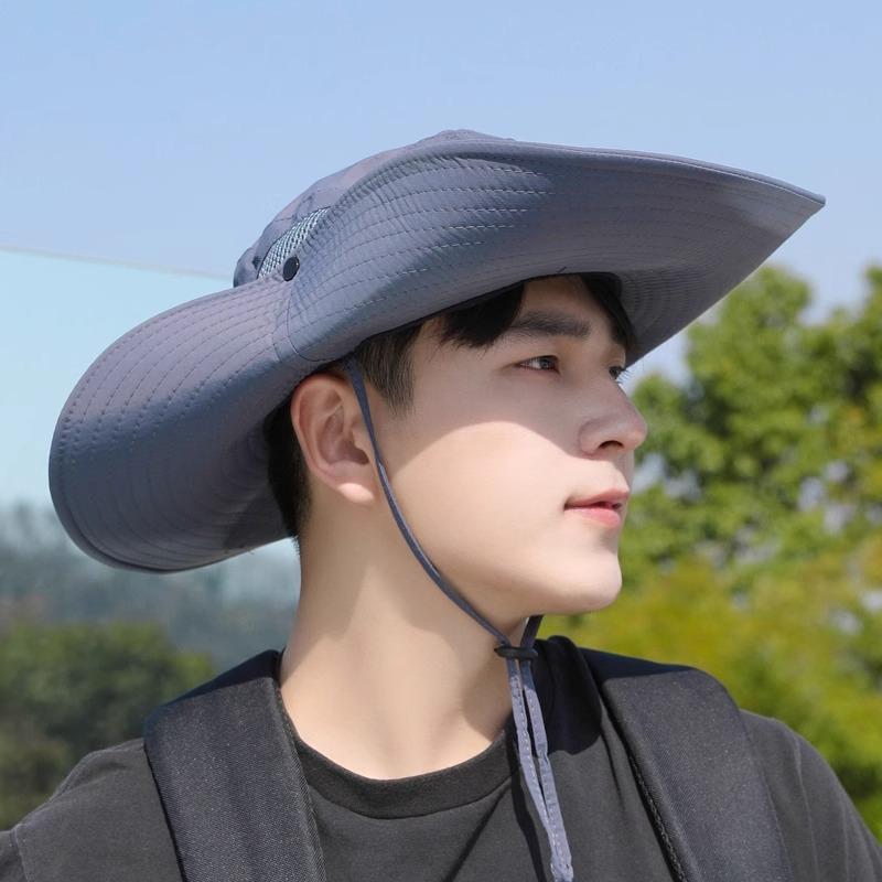 

Мужская летняя шляпа от солнца для активного отдыха, альпинизма, защиты от УФ-лучей, рыбалки, закрывающая лицо, быстросохнущая панама adjustable (hat circumference 58-60cm)
