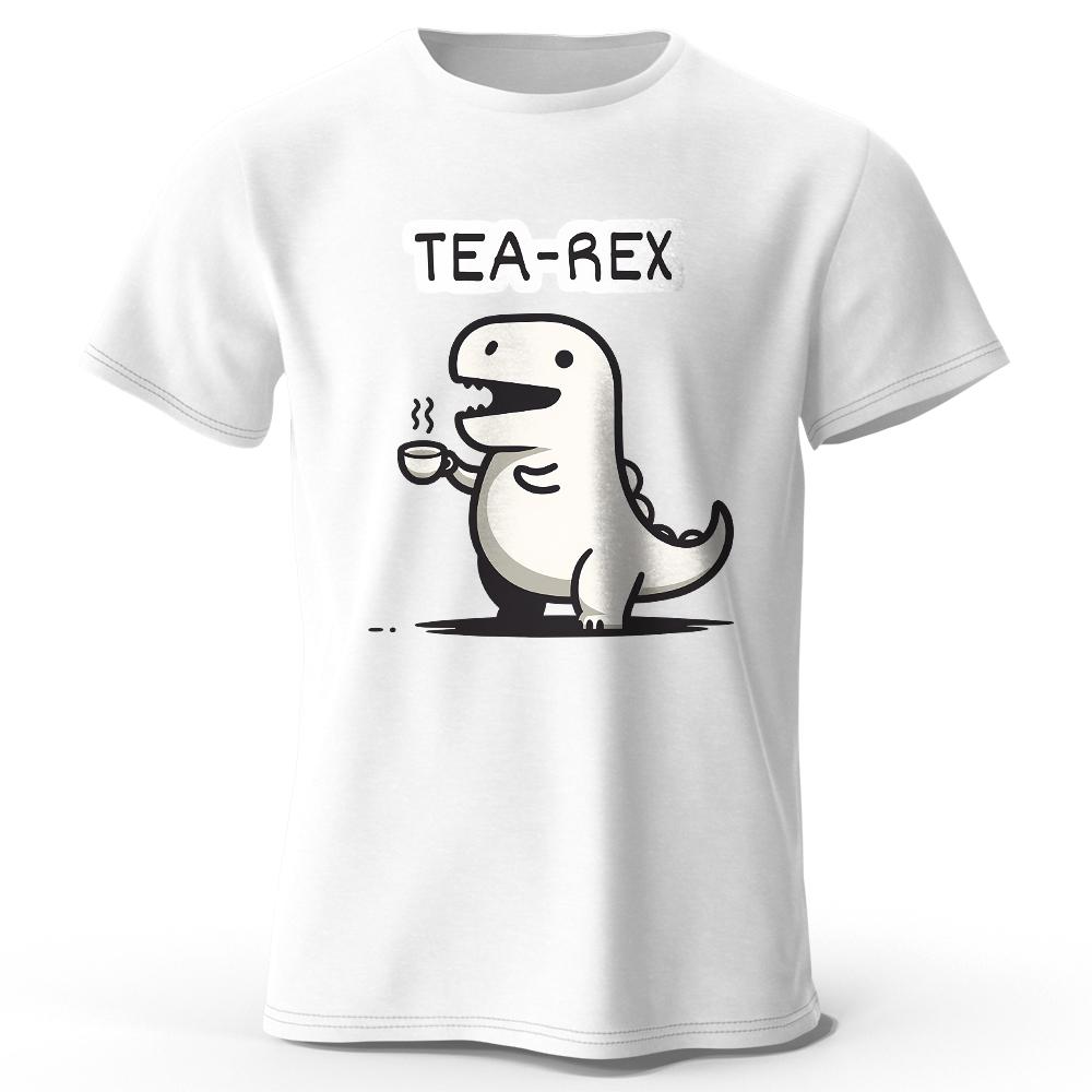 

Mens TeaRex Dinosaur Printed 100 Cotton TShirt Soft Breathable Round Neck Short Sleeve Tee Unisex Fun Quirky Style S