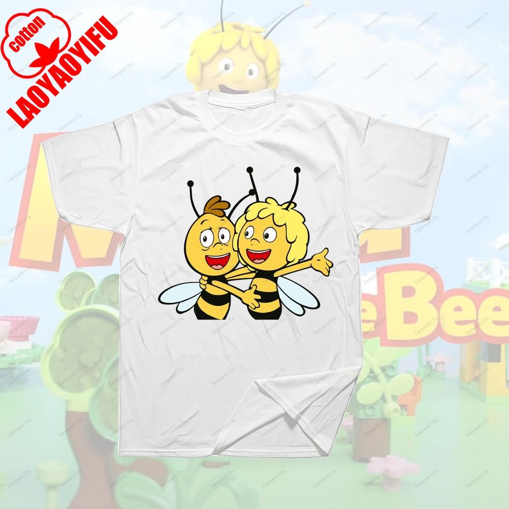Maya The Bee Movie Cartoon Character T-shirts Cartoons T Shirt Breathable Camisetas Harajuku Creative Cool Trending T Shirt