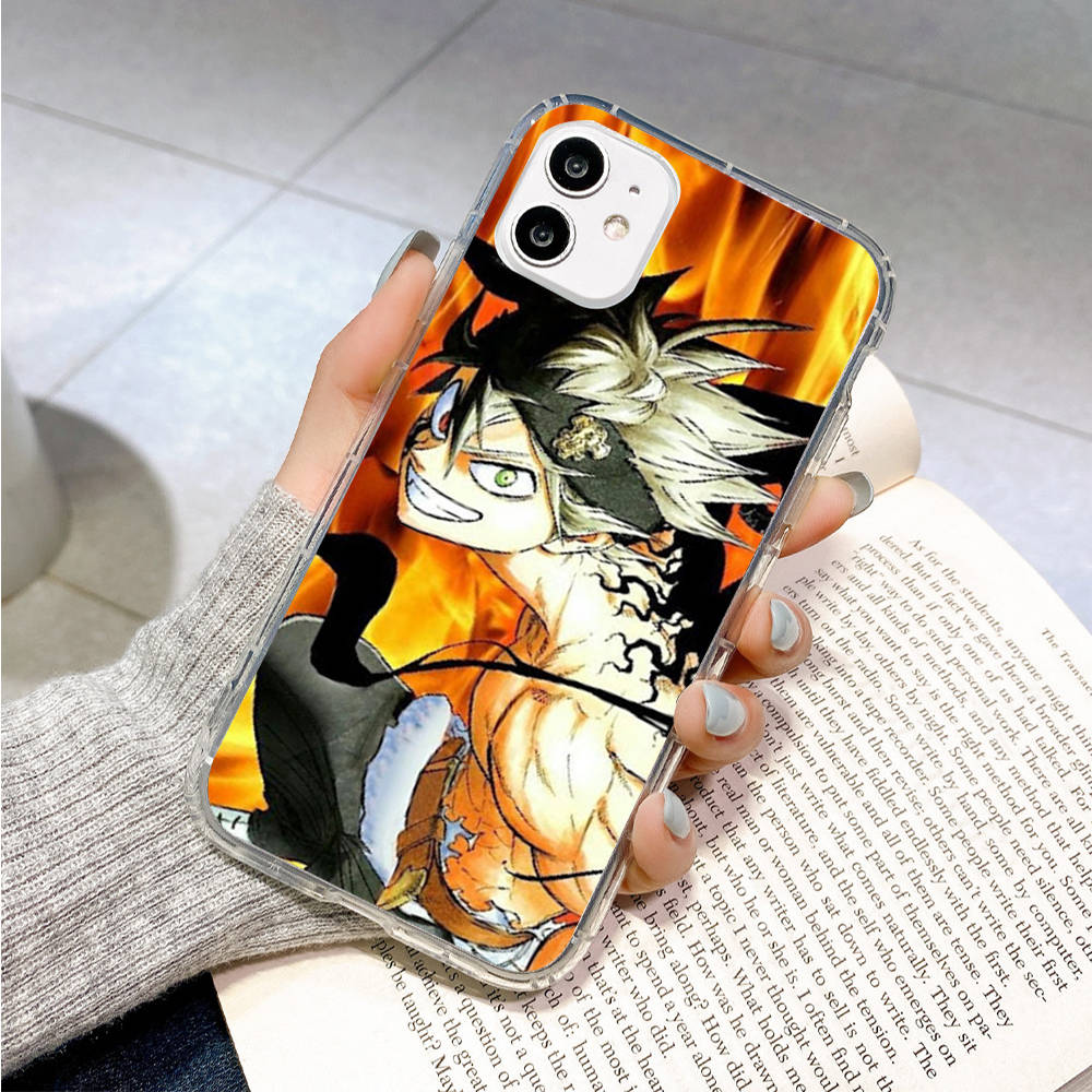 Hülle für Samsung A04 A14 A23 A34 A54 M23 M33 M52 M53 Realme 10 9 C30S C35 C55 VIVO Y02S Y21 Y51 X80 Pro Transparente Hülle WI84 Black Clover Asta