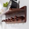 Scaffale portaoggetti multiuso in legno massello per ingresso, soggiorno o bagno