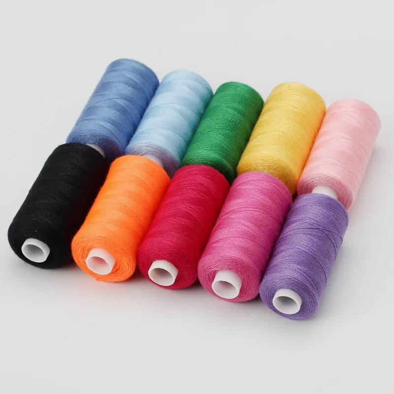 10 Rollen/Set Polyester 402 Nähgarn für manuelle und maschinelle Verwendung, 400 Yards, DIY