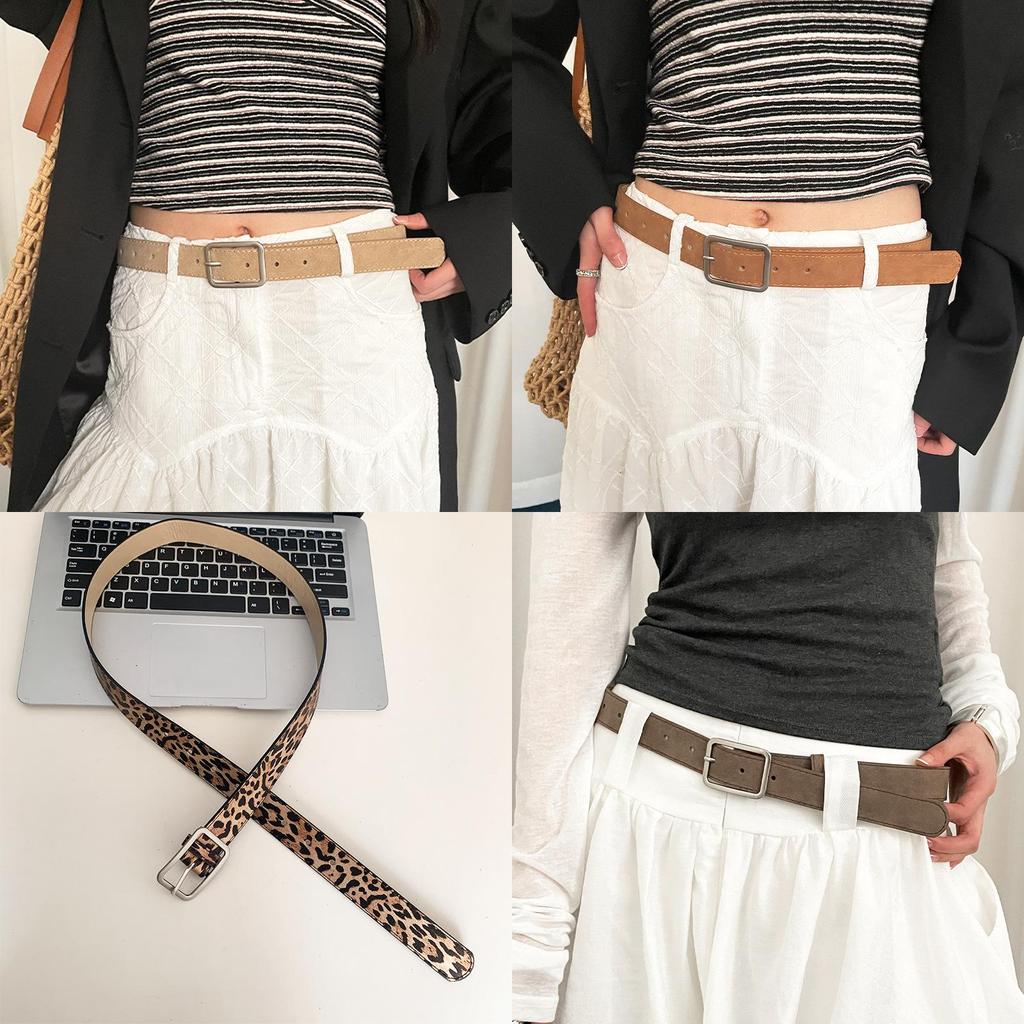 Simple Fashion Pu Leather Belt For Women With Alloy Pin Closure For Daily Use And Dresses