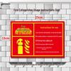 WEZHO Glow-in-the-Dark Fire Extinguisher Instruction Sign