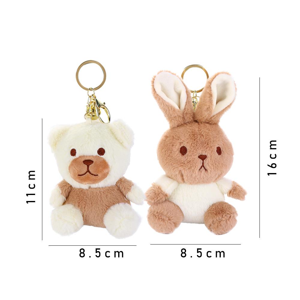 Ornaments Purse Accessories Charm Plush Pendant Plush Doll Plush Dog Keychain Plush Bunny Keyring