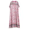 DIMANAF Women 2024 Plus Size Spring Summer Oversize Style Dress Beach Elegant Floral Long Dress Oversize Basic Loose Dress Plus Size 9032