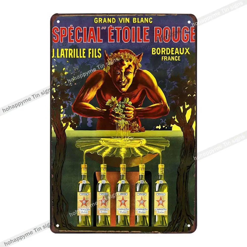 Bar Metall Wandkunst Dekoration Plakette Schilder Champagner Whisky Traube Wein Pub Club Cafe Poster Eisenmalerei Heimdekor 20x30cm