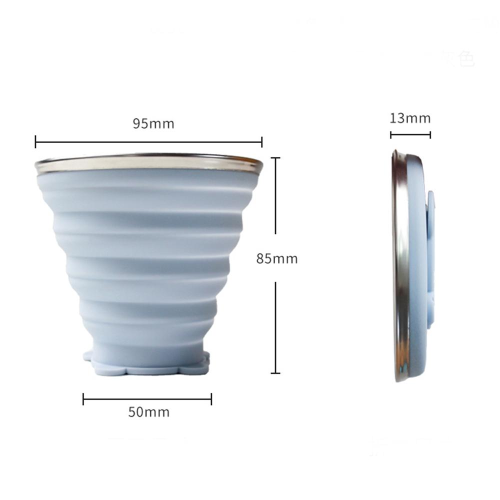 Folding Cup Cartoon Cup Camping Cup with Lids Food Grade Silicone Water Cup Lightweight Retractable Environmental Friendly