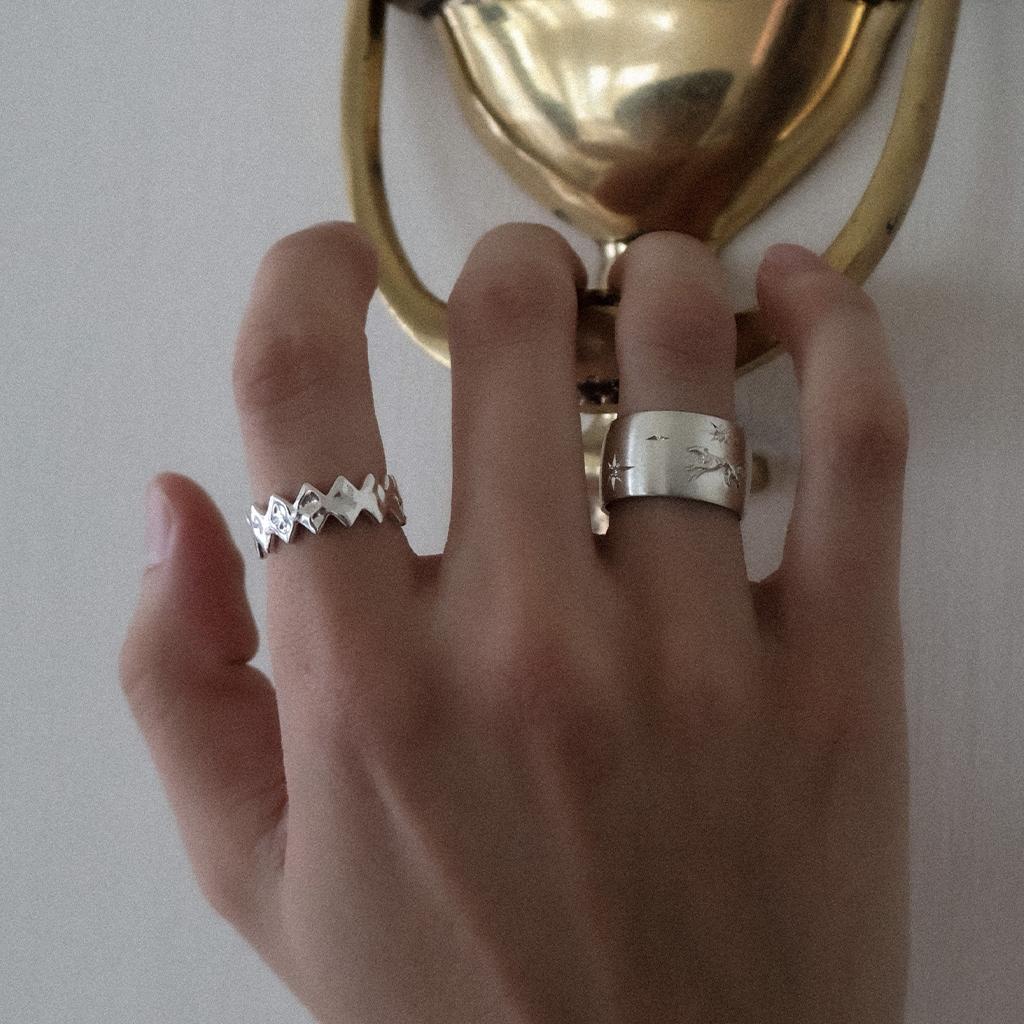 Idusum Star Chaser Ring (Star Shard Bold Silver Ring) (Stellar)