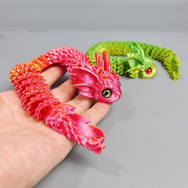 3D Printing Beautiful Snake Joints Movable Toy Model Simulation Eyes Creative Gift Stress Relief Toys Home Decor Small Ornaments