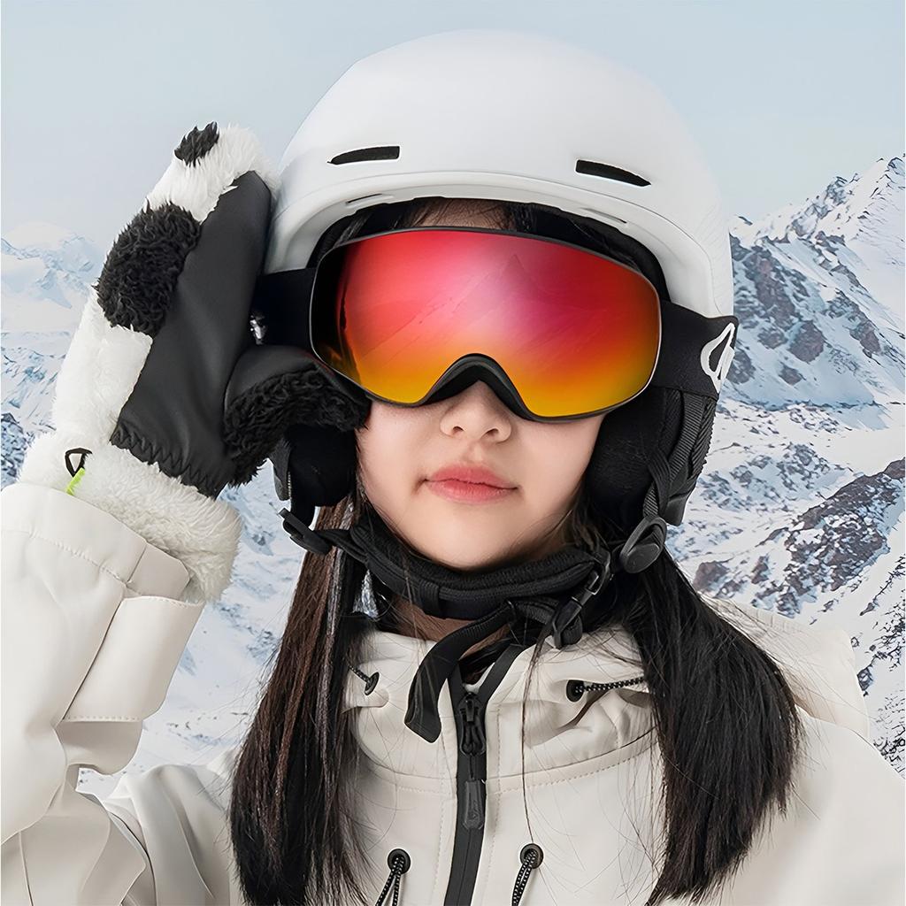 Kinder Skibrille beschlagfrei UV400 M/L - schwarz