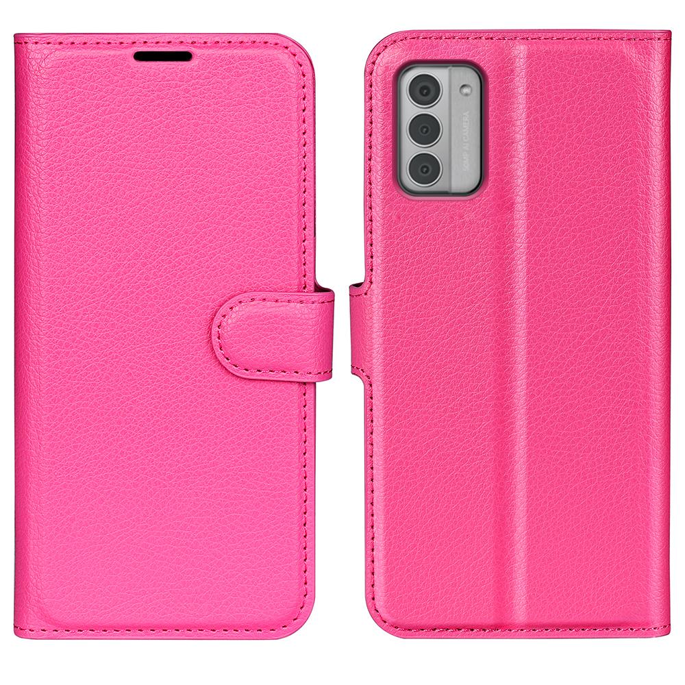 

For Nokia G42 Litchi Texture Phone Stand Cover PU Leather Wallet Anti-scratch Case Rose