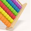 Holzperlen-Sequenzierspiel mit 7 Spalten Feinmotorik Vorschulbildung Farbsortierperlen Stapeln Lernspielzeug
