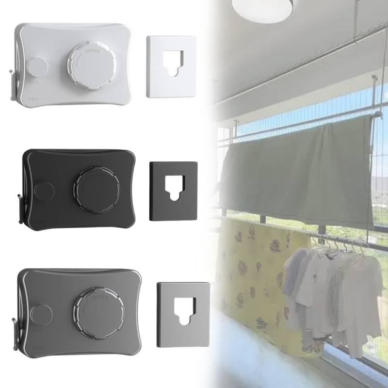 Modern Indoor Retractable Clothes Line With Stainless Steel Wire For Balcony And Bathroom Use
