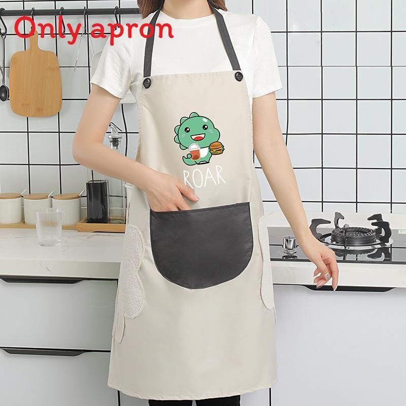 Dinosaur Waterproof Pvc Apron For Women Children Kitchen Cooking Splashresistant Apron