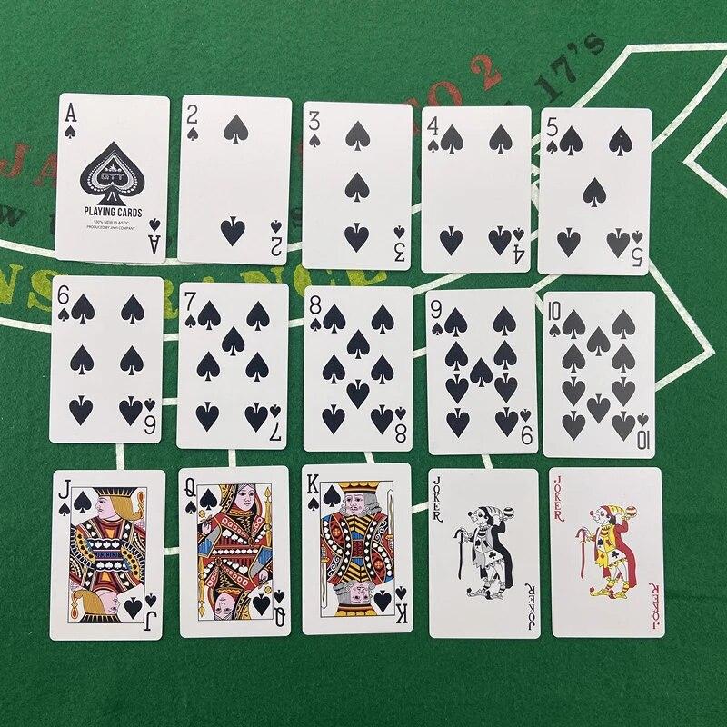 2pcs/Lot Plastic Playing Cards Waterproof Texas Hold'em Poker Cards Narrow Brand PVC Pokers Board Games 2.28*3.46 Inch