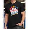 European Sizes Men'S Short-Sleeve T-Shirts for Summer Sports, Featuring Illustrated Typography with The Word 'STOP WONDER'.