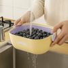 Large Capacity Fruit Cleaning Basket Double-Layer Vegetable Basket Drainage Basket  Fruit Cleaning