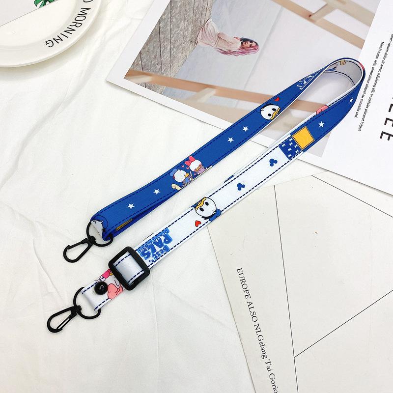 Oblique Span Mobile Phone Lanyard Adjustable Cartoon Silicone Change Bag Lanyard Card Sleeve Record Label Lanyard Lanyard