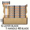 Classic Men's Razor 72 Ultra Sharp Blades Durable Progressive Design Safe Smooth Painless Shaving 2Non Slip Handles Holiday Gift