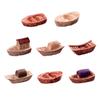 Set of 8 Traditional Chinese Boats Decorative Ornaments Resins Miniature Jiangnan Boats Model for Home and Office Decors