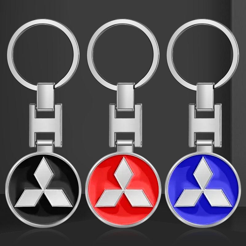 Car Keychain Car Emblem Gift With Key Ring Auto Accessories For Mitsubishi ASX Lancer Pajero Outlander L200 EVO Lancer EX