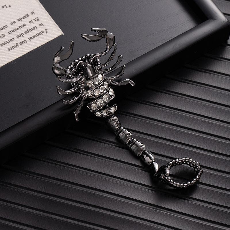 Sweet and Cool Spicy Girl Exaggerated Diamond Set, Scorpion 3D Finger Bracelet, Serpentine Arm Ring, Leg Chain, Body Chain