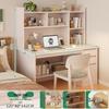 Modern Computer Desk with Bookshelf & Storage for Home, Office, Bedroom & Study Room