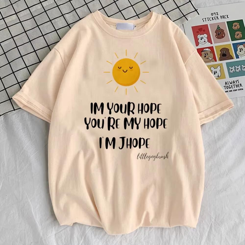 Jhope T-shirt Women Comfortable Pop Culture Korean Clothes Graphic T Shirt Colorful Comfortable Classic Breathable Grunge Anime
