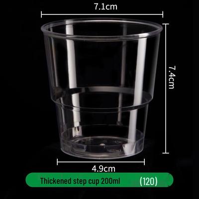 JingJingRS 200ML Thickened Clear Disposable Airline Cups