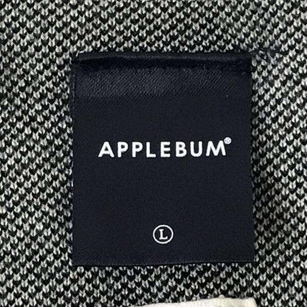 Made in Japan Applebum Cotton Knit Sweater V Neck Long Sleeve Men L Black Los Angeles 24(USED)