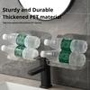 Suction Cup Shower Caddy Bathroom Organizer with Bottom Drain Space Saving Wall Shelf for Bathroom Sink Toothbrush Facial Cleanser Storage