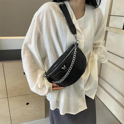 New Fashion Handbags Female Trendy Women Bags Zipper Chain Cross Body Bags Ladies Solid Soft Simple Commuter Shoulder Bags