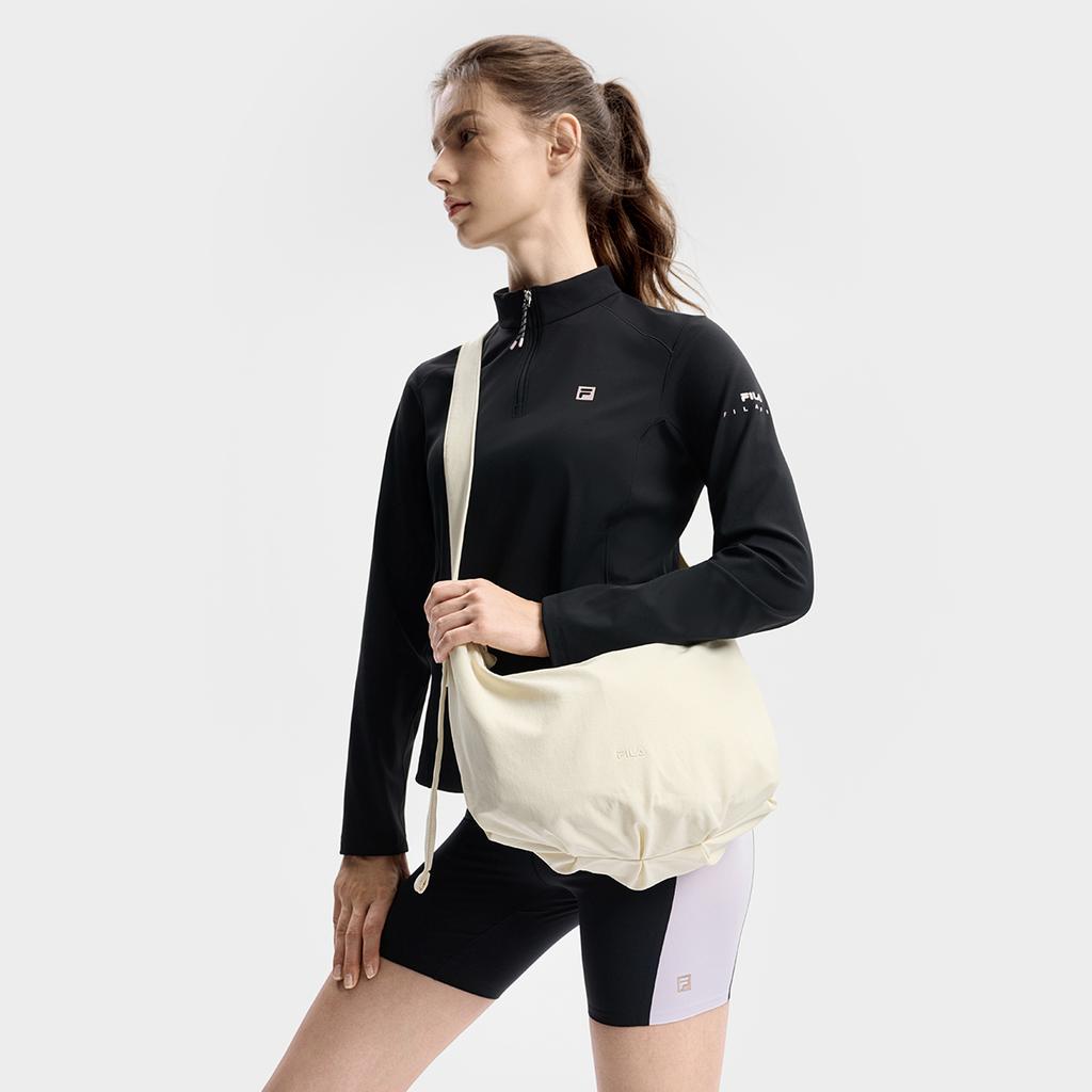 New FILA Fitness Fabric Dumpling Bag, Crossbody Bag, Shoulder Bag Women's Heron White A13W531165FWT