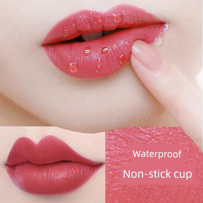 Suitable for Sisters Aged 40, 50, 60, Lipstick That Doesn'T Stick To Cups, Doesn'T Fade, Cinnamon Milk Tea Color, Moisturizing and Waterproof