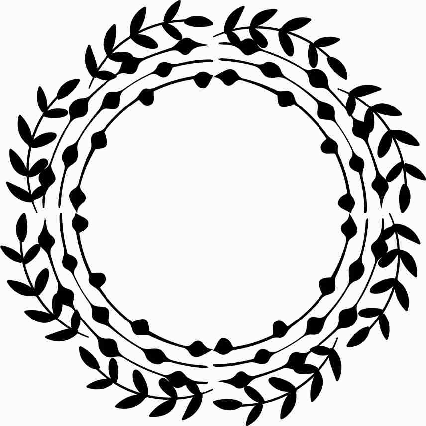 Razítka Printtoo s kulatým vzorem listů, dřevěná, hnědá, textilní, s potiskem - 2 ks