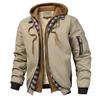 Autumn Winter Men's Warm Bomber Jacket Outdoor Man Thick Windbreaker Hiking Hooded Coats Men Thermal Sports Zipper Parkas Jacket