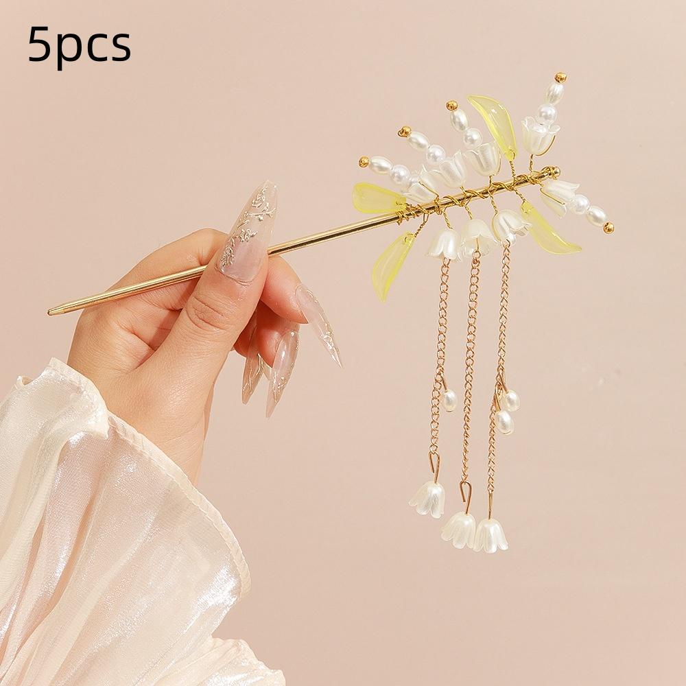 5 STK Chinesischer Stil Quaste Haarspange Für Frauen Haarstab Nadeln Blume Handgefertigt Haarnadeln Charme Schmuck Zubehör Haarschmuck