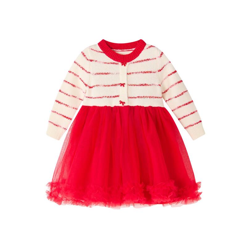 DEESHA Girls' Winter Princess Dress with 3D Bow