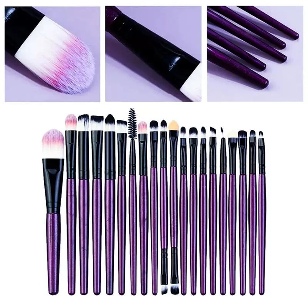 Makeup Brush and Powder Puff Full Set of Soft Makeup Eyeshadow Concealer Lip Eyebrow Beauty Day Gift 23-Piece Set, Bristles, Multi-Function Brushes,