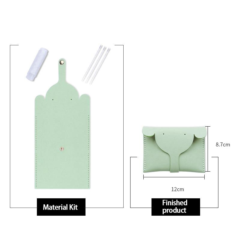 

Diy Pu Coin Purse Craft Kit Casual Solid Color Cartoon Style Elephant Small Bag one size