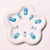 Blue & White Porcelain Press-On Nails - Chinese Style with Butterfly Design, Includes 24 Stickers