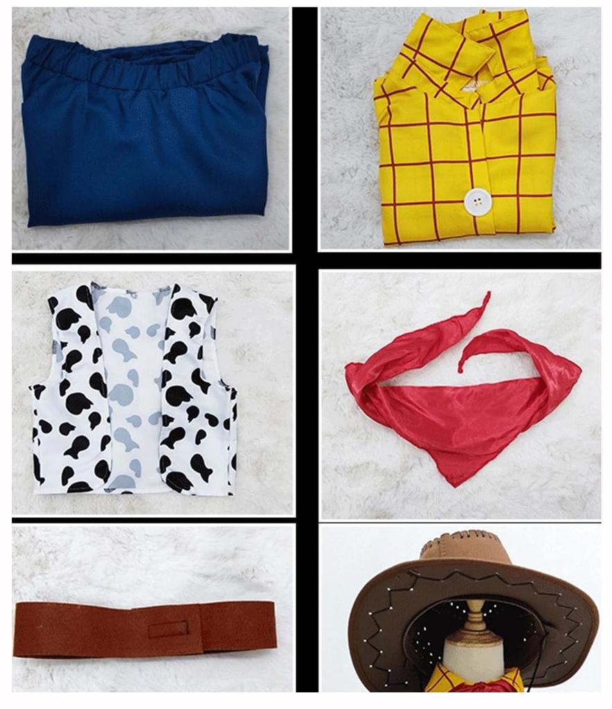 [SCLYX] Woody Cosplay for Girls, Cute Halloween Costume for Girls, Perfect for Preschool, Halloween, or Events, #23065 (Girls, Height 130cm)