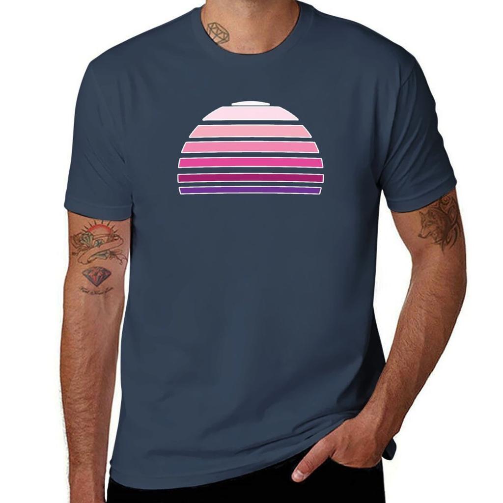 Retro Sunset Tshirt Outdoor Sports Lightweight Tee