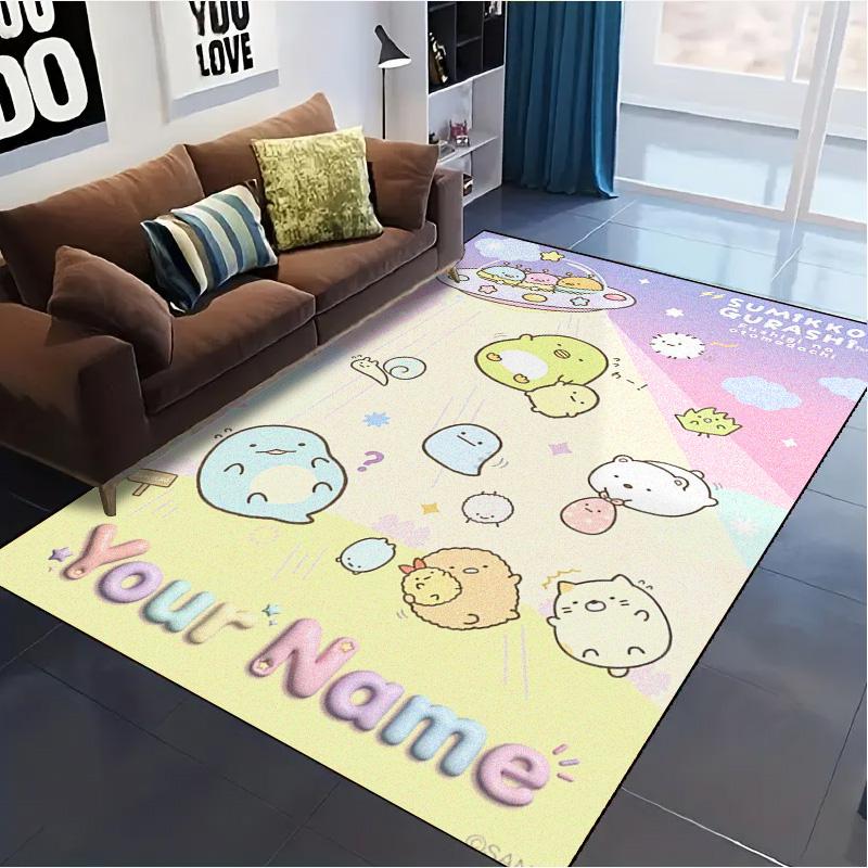 Name Custom Sumikko Carpet Rug for Living Room Bedroom Home Sofa Decoration,Kids play Non-slip Floor Mat