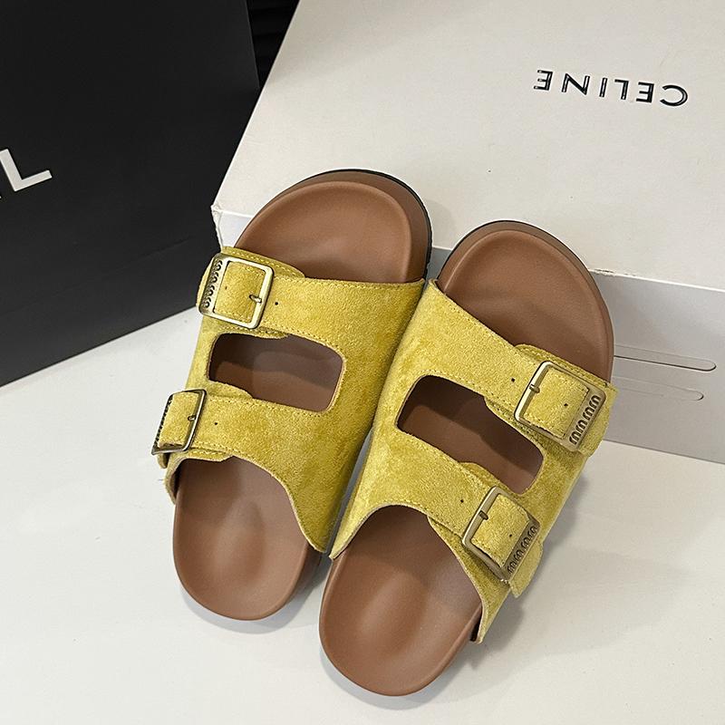 2025 Women Flat Casual Slippers Ladies' Casual Simple Hasp Flat Base Slippers Large Size Comfortable Non-slip Women Slippers